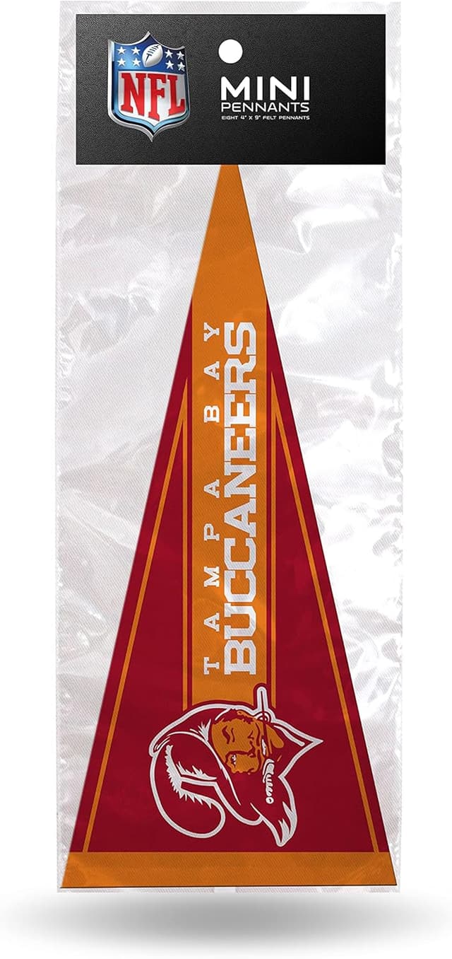 Detalle de Rico Industries NFL Football Retro Felt Mini Pennant Team Set (8 Pieces, 4" x 9")