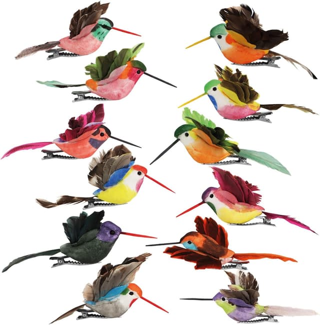 Imagen de COM-FOUR® 12x colibris décoratifs 11,5 cm en OfertitasTOP
