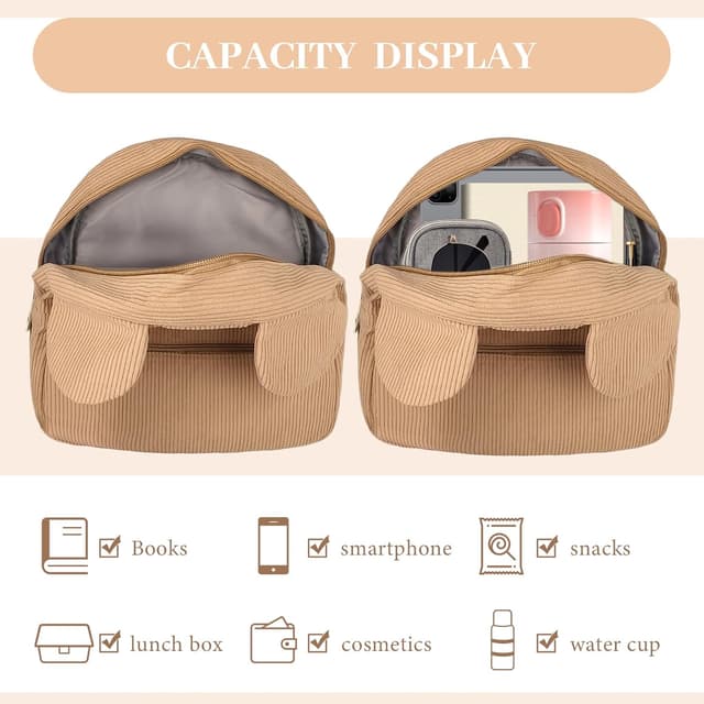 Detalle de Hernin Kinder-Rucksack Klein Teddy Bär – Mini-Kindergartenrucksack für Mädchen & Jungen