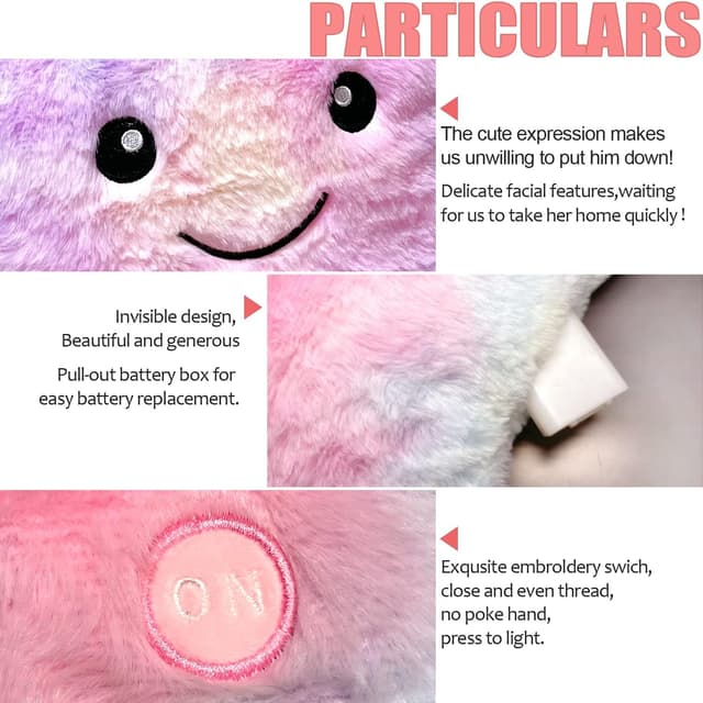 Detalle 2 de Kyduu Leuchtkissen – leuchtender Stern für Kinderzimmer & Deko (bunt)