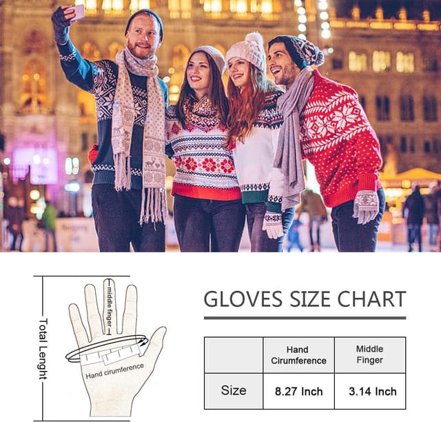 Detalle 1 de KQueenStar Direct Women’s Winter Touchscreen Gloves – soft, warm and fluffy with touchscreen fingers