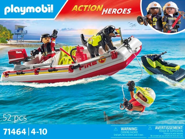 Thumbnail 3 de PLAYMOBIL 71464 Feuerwehrboot 52 Teile 🚤