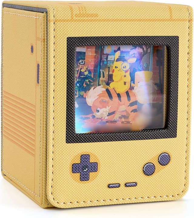 Detalle de Venssu Retro Gaming Console MTG deck box with commander display (MTG/TCG, yellow)