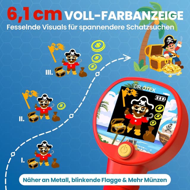 Detalle 2 de DR.ÖTEK Metalldetektor Kinder mit 6" Spule
