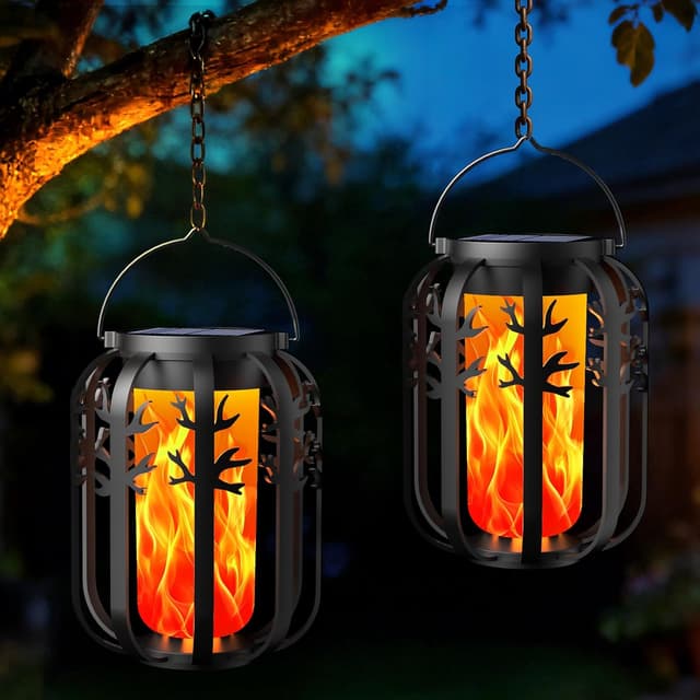 Detalle de KagoLing Solar Flame Lights, 2 Pack Gen2
