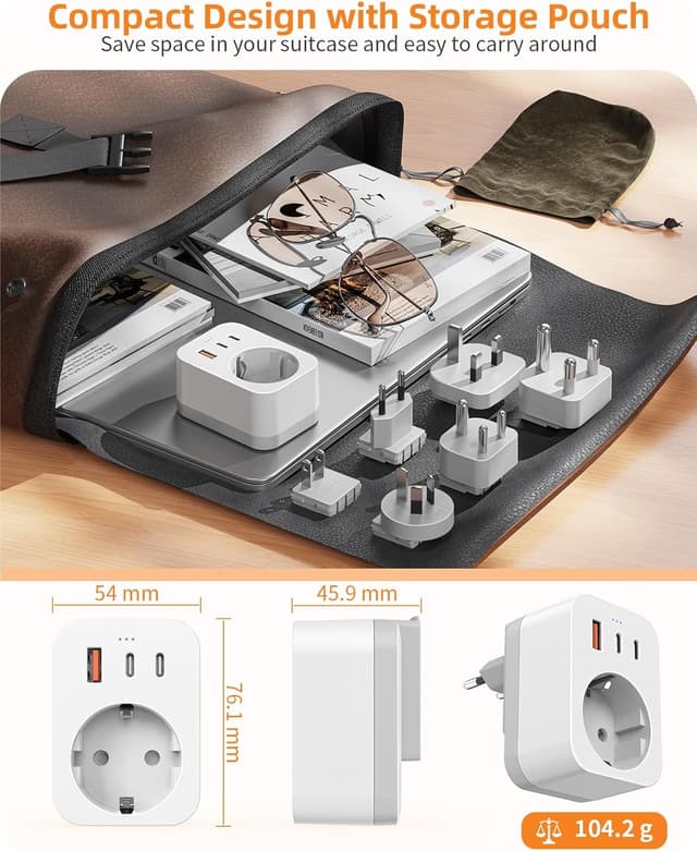 Thumbnail 4 de ANVODE Weltweites Reiseadapter Set 6 đ