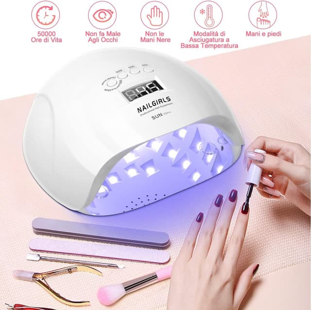 Thumbnail 3 de NAILGIRLS 150W lampada UV per unghie con sensore e 4 timer 💅