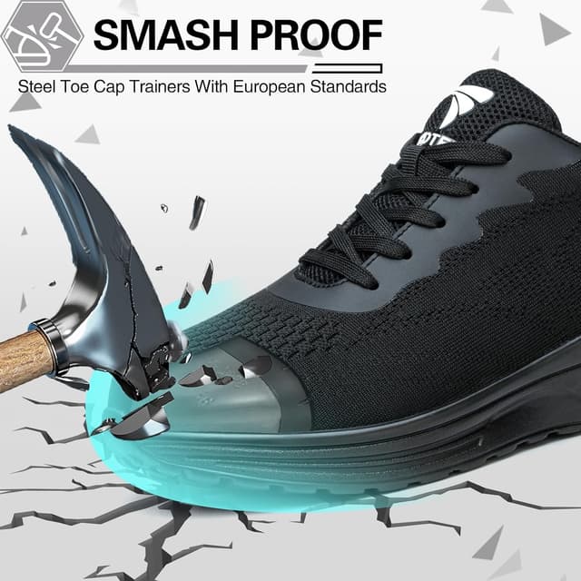 Detalle de VAVOBIS Safety Trainers for Men & Women with Steel Toe Cap – Non-Slip, Lightweight Work Shoes