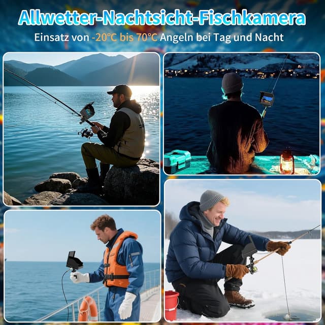 Thumbnail 6 de TMACTIME Fischfinder 1080P HD Echolot IP68