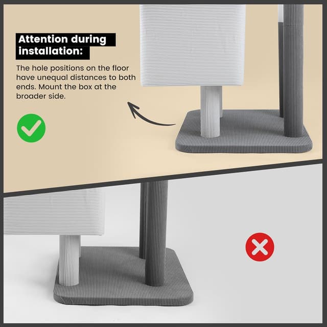 Detalle de Gardner Pet 165 cm Cat Tree with Scratching Post, 6-Level Ultra-Stable Tower (Grey)