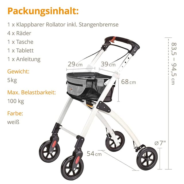 Thumbnail 4 de Rollator Servocare Indoor Outdoor 83,5–94,5 cm