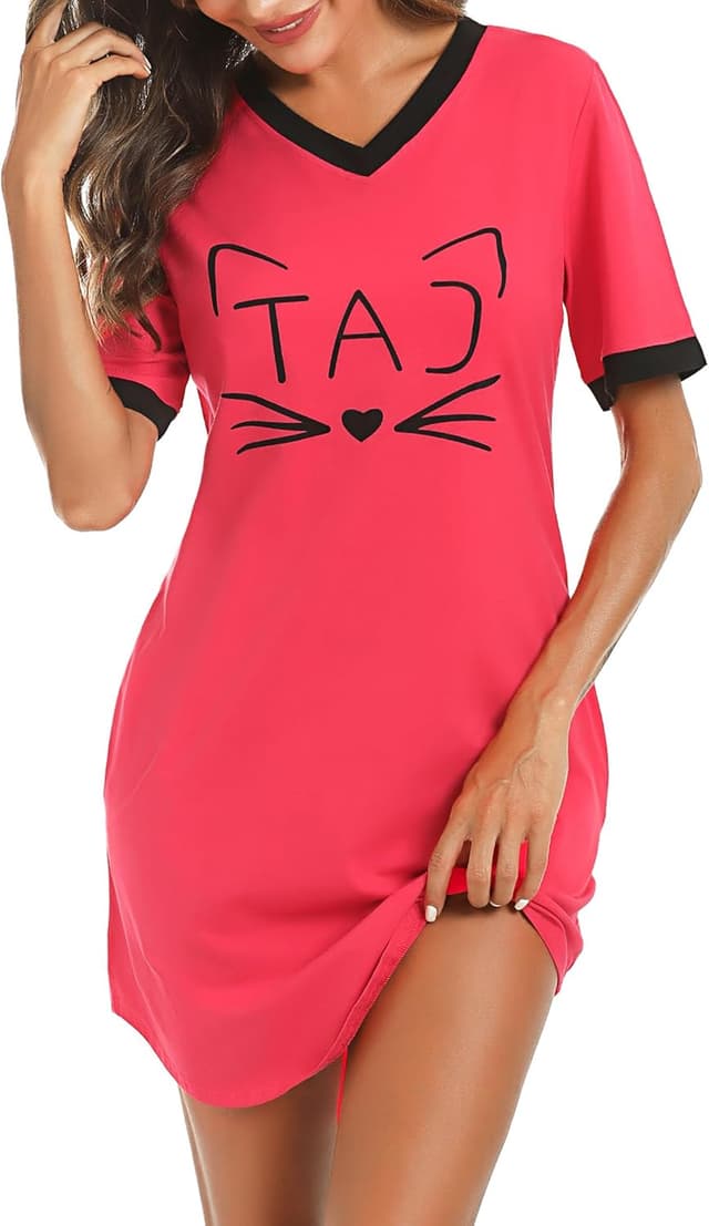 Imagen de Litherday Chemise de Nuit coton col V en OfertitasTOP
