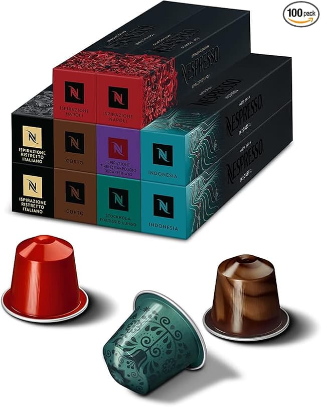 Detalle de Nespresso Original Cápsulas Café, Pack Discovery, 100 Unidades