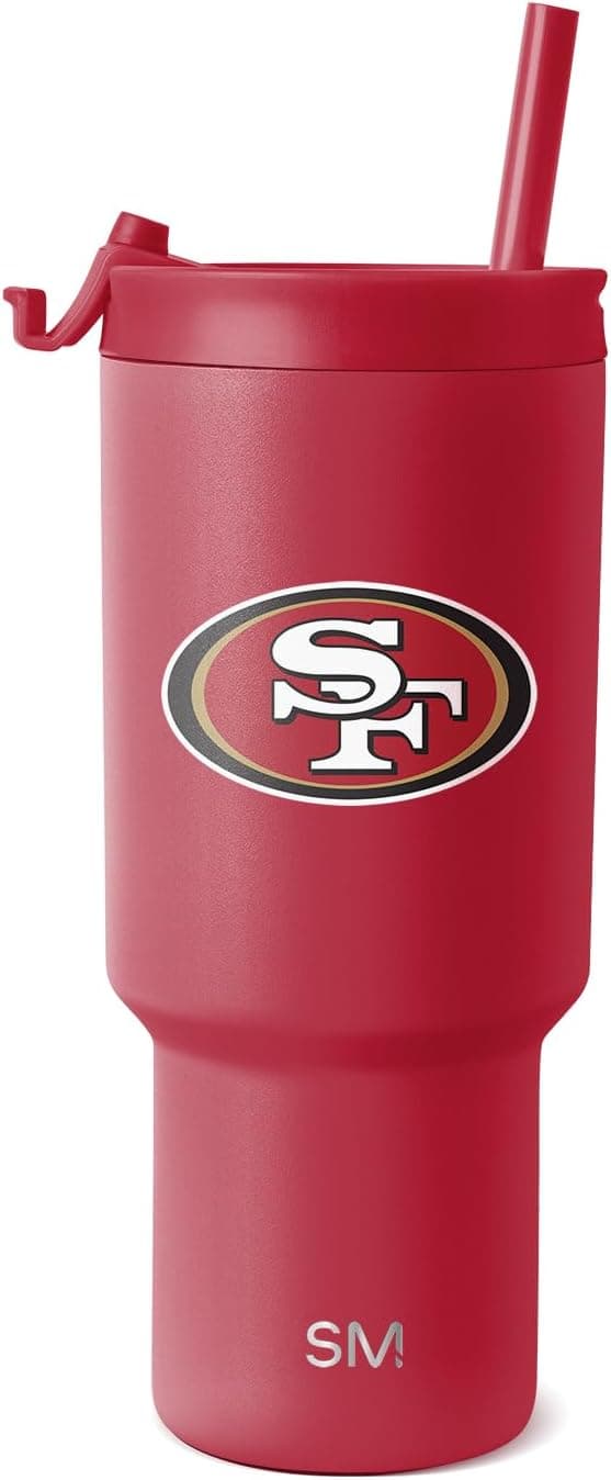 Detalle de Simple Modern Officially Licensed NFL 30oz Tumbler with Flip Lid and Straws (Trek Collection)