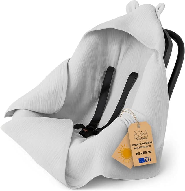 Imagen de Nid d'ange bébé Couverture coton gaufré 90x90 cm en OfertitasTOP