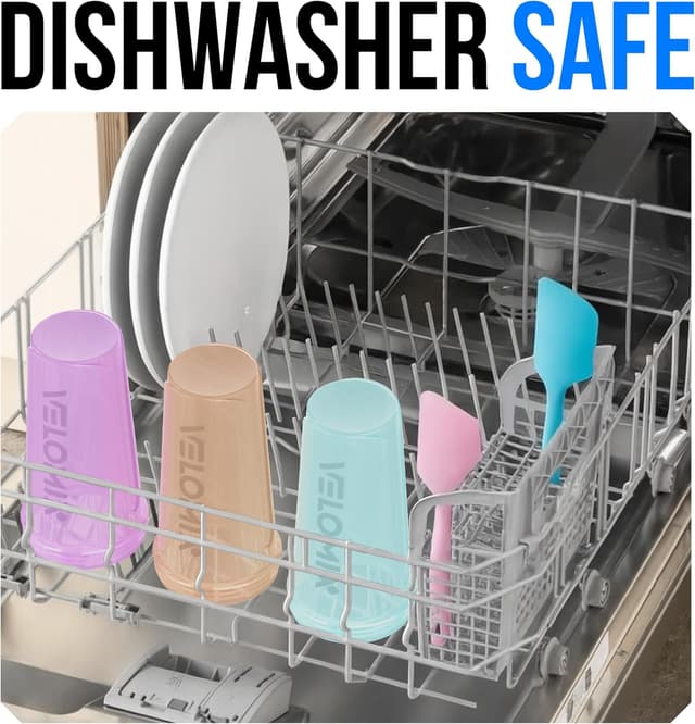 Detalle de VELOMIX 6-Pack 828ml Protein Shaker Bottles with Wire Mixball (BPA-Free, Leak Proof)