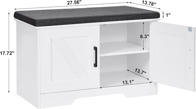 Detalle 2 de HOMSHO 2-Tier Storage Bench 27.6