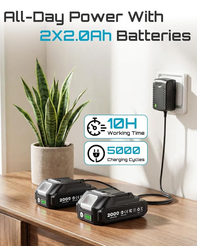 Detalle de SEESII Kit Pro Vibratore per piastrelle da 145 mm con ventosa 8" e 2 batterie 2000 mAh