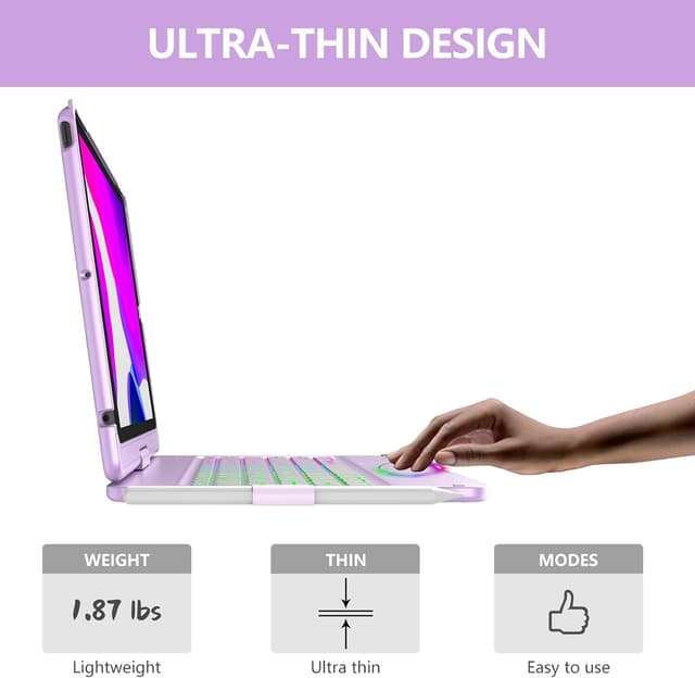 Detalle 2 de iPad Tastaturhülle mit Bluetooth 7 Farben