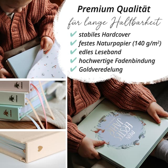 Detalle 2 de Babyalbum Mein erstes Jahr 21x21 cm