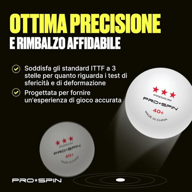 Thumbnail 4 de PRO-SPIN Palline Ping Pong 40+ 3 Stelle 🏓