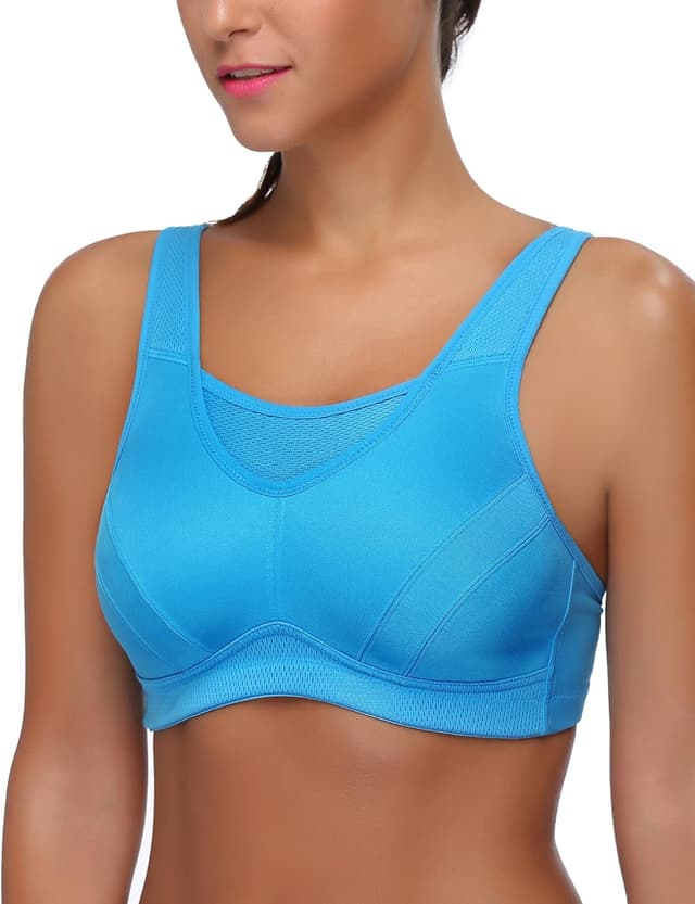 Detalle de Wingslove Damen HSB-B Vollständige Abdeckung – Sport-BH mit nahtlos wirkender, enganliegender Cup-Form