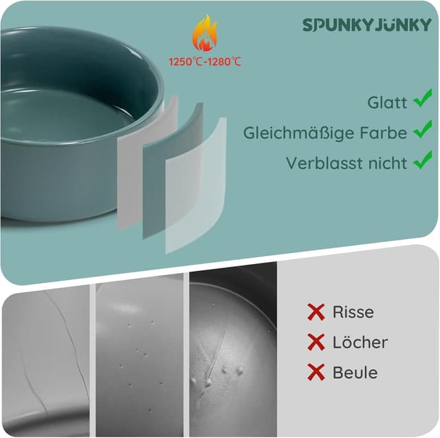 Thumbnail 1 de SPUNKYJUNKY Keramik Hundenapf 400 ml Dunkelgrün