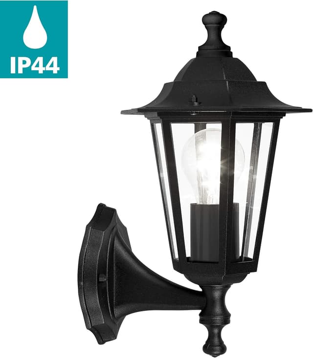Detalle 2 de Eglo Laterna 4 ✨ Lámpara exterior de pared IP44 en negro