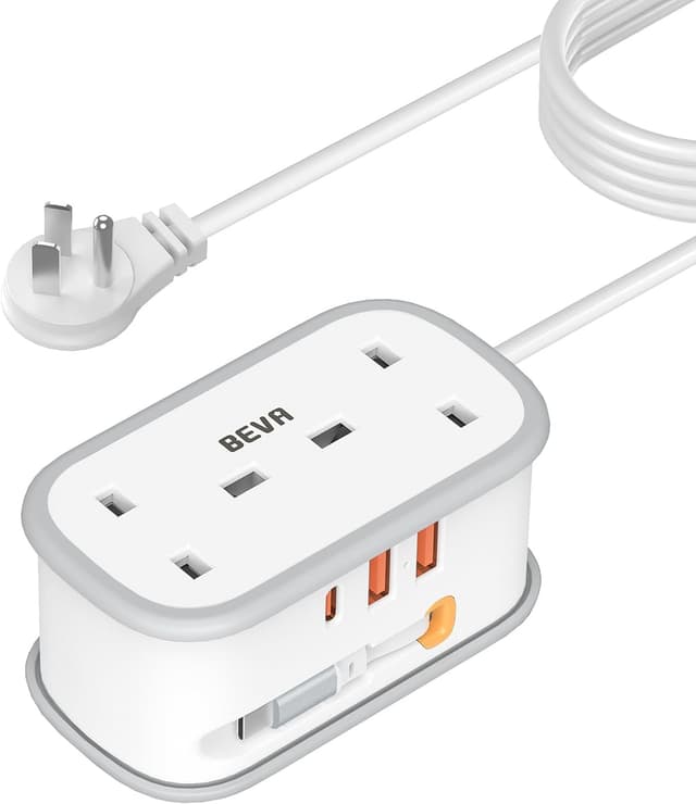 Detalle de BEVA UK to US Plug Adapter 1.5m Cable ๐
