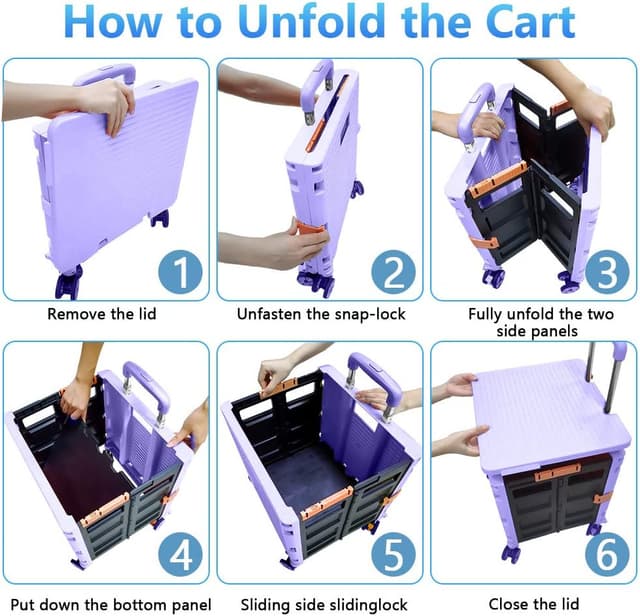 Detalle 1 de CROSS ZEBRA caddie pliable 54L violet