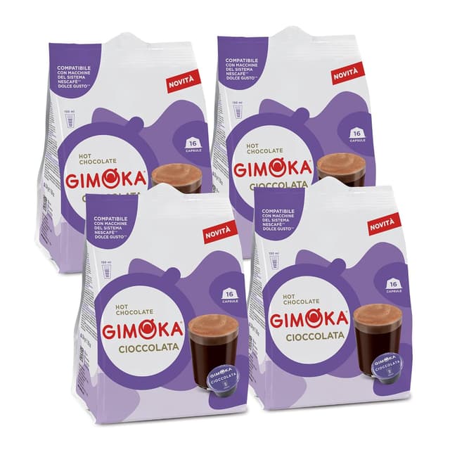 Detalle de Gimoka kompatible Kapseln für Nescafé Dolce Gusto – 48 Kapseln Haselnuss (Made in Italy, 3 Packungen)