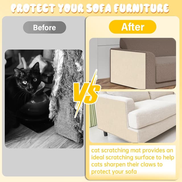 Thumbnail 2 de Yokuni Tapis Griffoir Chat Autocollant 200x40 cm