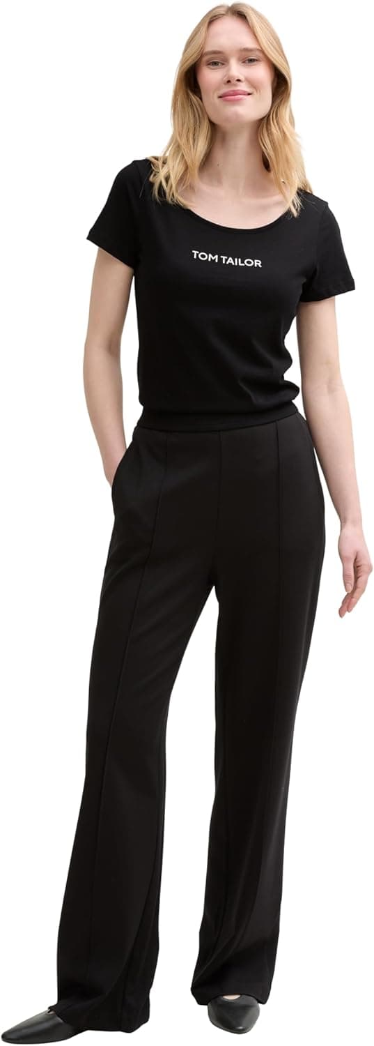 Detalle de TOM TAILOR 1046269 T-Shirt donna in cotone con girocollo