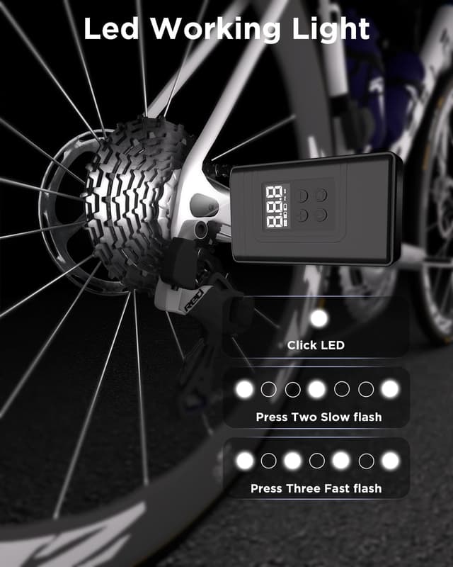 Detalle de Electric Bike Pump 150 PSI Portable