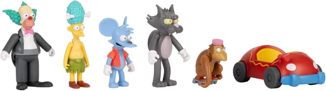 Thumbnail 6 de The Simpsons Krusty Cast Action Figures Multi-Pack (6,35 cm) von JAKKS Pacific – Krusty, Mojo, Itchy, Scratchy, Sideshow Mel & Clown Car