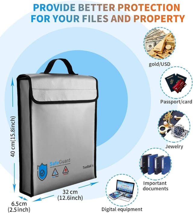 Thumbnail 2 de TuoBak's Feuerfeste Dokumententasche 40x32x7,8 cm