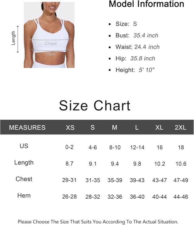 Thumbnail 6 de THE GYM PEOPLE Soutien-gorge de sport à bretelles spaghetti avec bretelles rembourrées (pour femme)