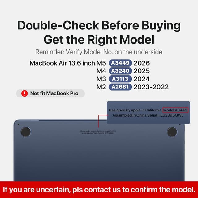 Detalle 2 de Soonjet MacBook Air M4 13.6" Hard Shell Case