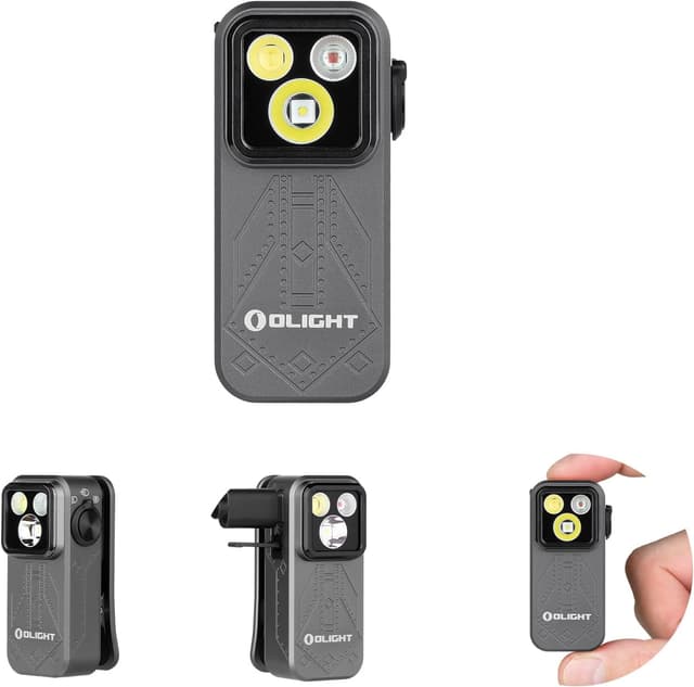 Detalle de Olight Oclip Pro EDC Clip-on Torch (500 Lumens, USB-C rechargeable) with magnetic base and 3 light modes