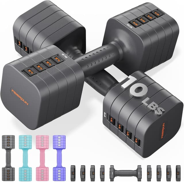 Imagen de FEIERDUN Adjustable Dumbbell Set 10 lbs 🏋️♀ en OfertitasTOP