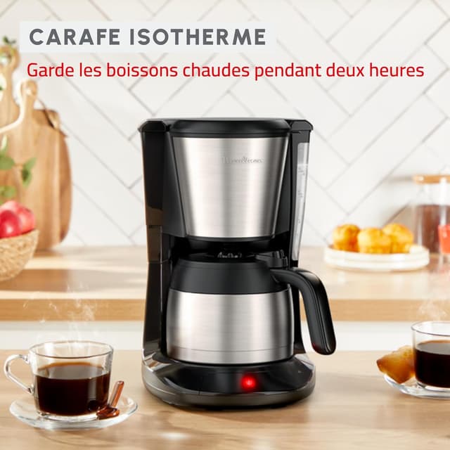 Detalle de Moulinex Subito FT5S0DE0 – cafetière filtre avec verseuse isotherme (0,9 L, 12 tasses)