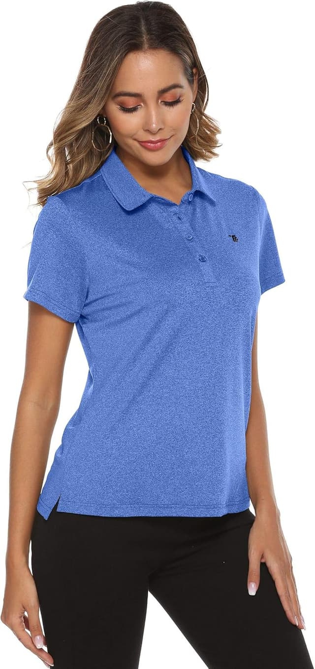 Detalle 2 de YSENTO Damen Golf-Poloshirt Kurzarm – schnelltrocknend, atmungsaktiv & UPF 30+
