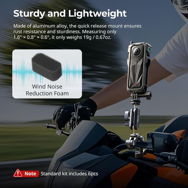 Detalle 2 de SMALLRIG Cage pour Insta360 X5 (5195) : boîtier de protection en alliage d’aluminium avec fixation rapide