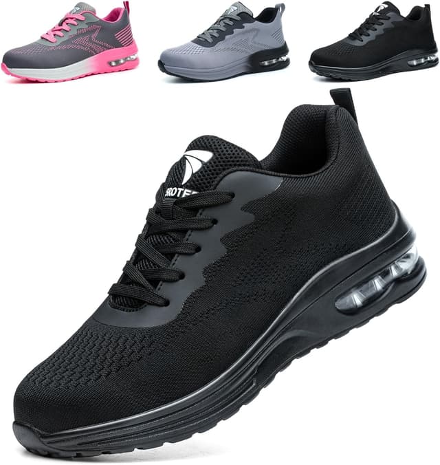 Detalle de VAVOBIS Safety Trainers for Men & Women with Steel Toe Cap – Non-Slip, Lightweight Work Shoes