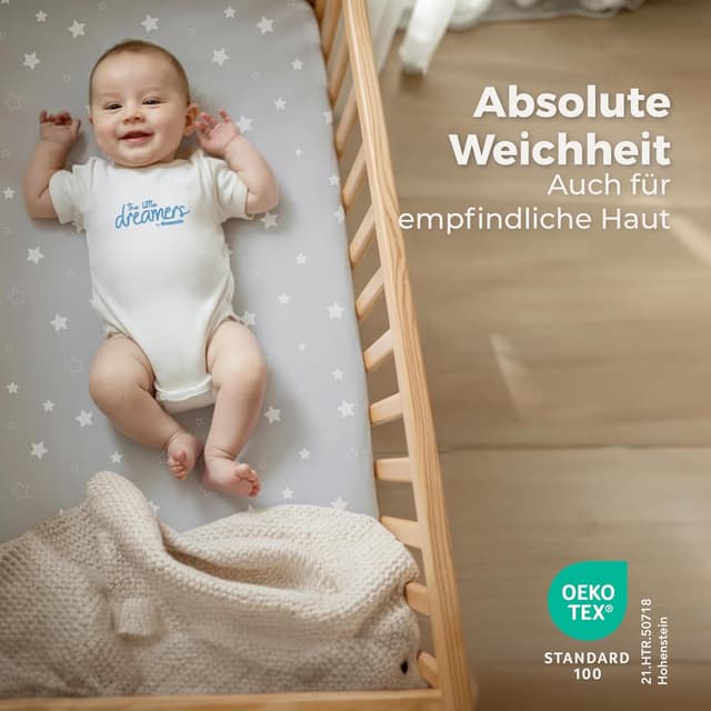 Detalle 2 de Dreamzie Set Spannbettlaken 50x83 cm