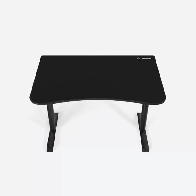 Detalle de Arozzi Arena Fratello mesa/escritorio gaming con superficie de microfibra negra