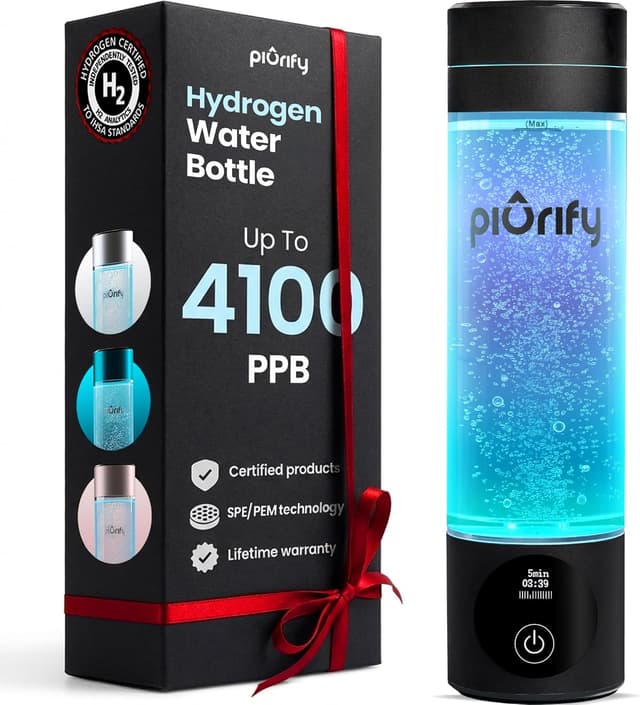Detalle de PIURIFY Hydrogen Water Bottle 10 oz 💧