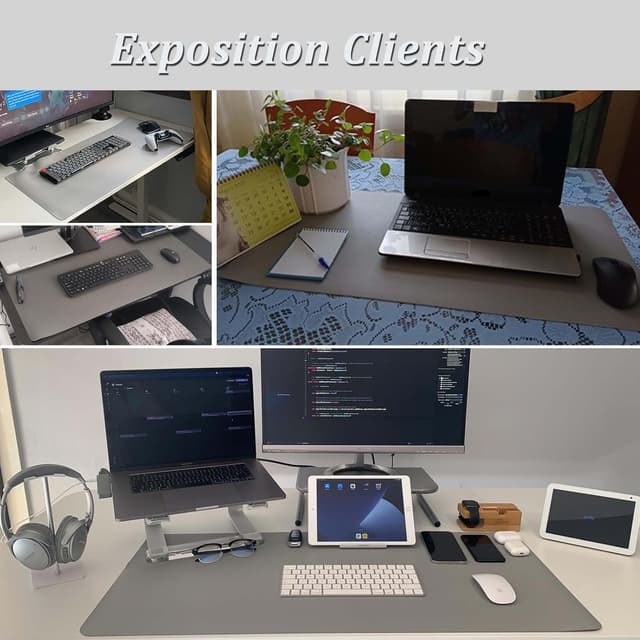 Detalle de Sevenpers Sevenpers Sous Main Bureau Grand 80 x 40 cm en cuir PU imperméable et antidérapant