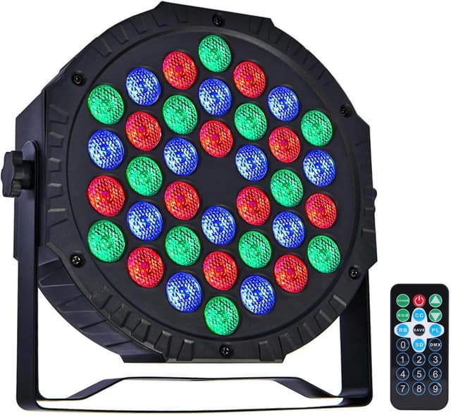 Detalle de ZHENNBY Par Licht mit 36 LED RGB, DMX und Fernbedienung für Bühne, DJ-Set & Party