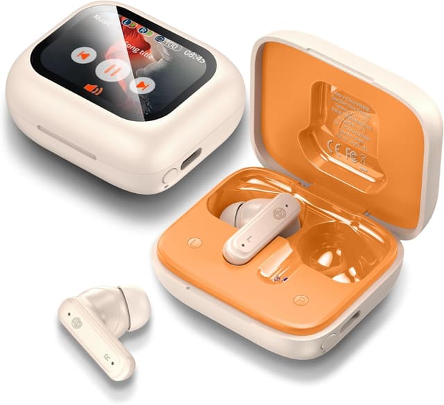 Detalle de THREE PEACHES Wireless Earbuds with Touch LED ANC, Bluetooth ENC and Gaming Sound Modes